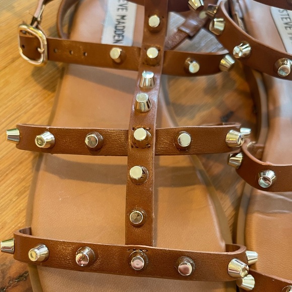 Steven Madden Women's Sunnie Square Toe Studded Gladiator Sandals Boho Size 7.5 - Picture 3 of 5